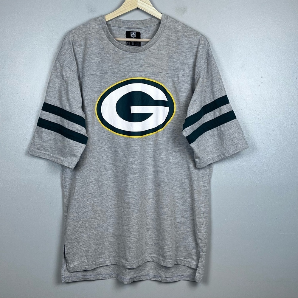 NFL Team Apparel Men's Green Bay Packers Jersey Style T-Shirt Size M; Football